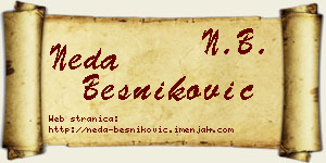Neda Besniković vizit kartica